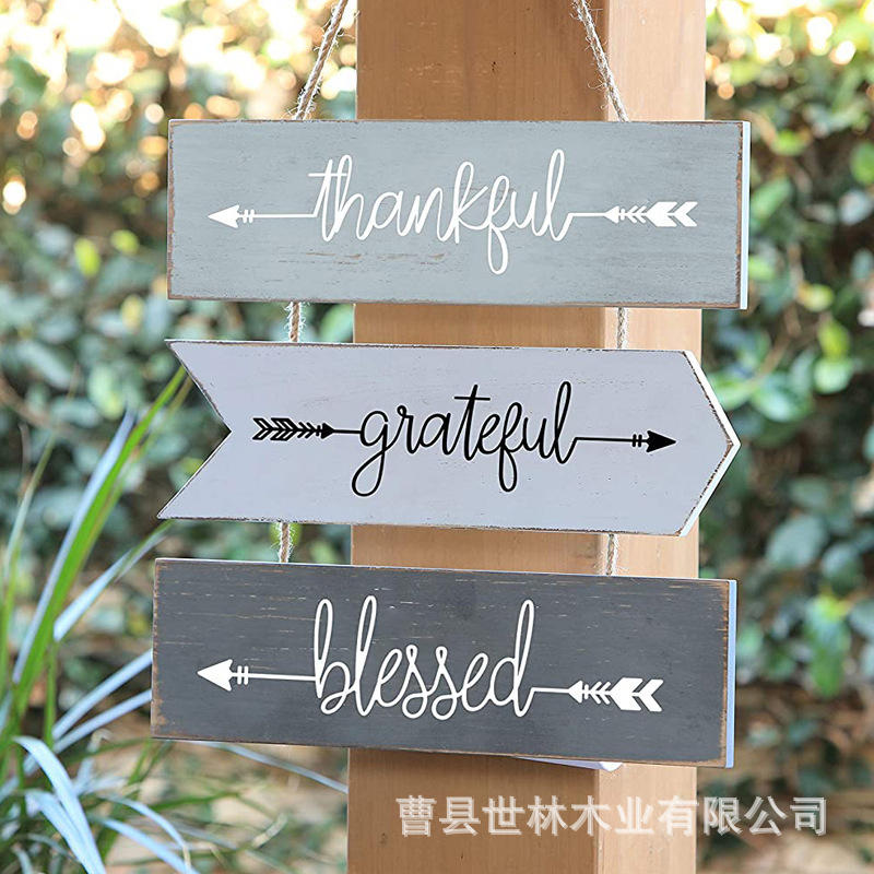 美式木质挂壁式字母装饰牌客厅咖啡厅墙面木牌指示指引实木挂牌