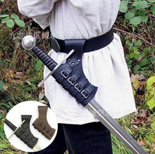 复古中世纪剑衣架带扣文艺复兴Cosplay配饰哥特式皮革剑架刀鞘
