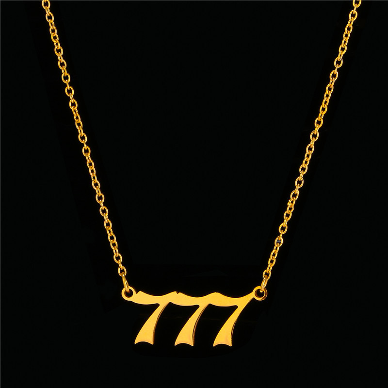 2021亚马逊热卖爆款天使数字吊坠项链 编号000-999不锈钢数字项链