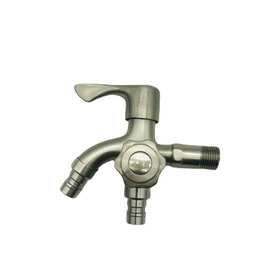 水知暖卫浴 拉丝边开水龙头 单冷双用洗衣机龙头 双开双出水龙头