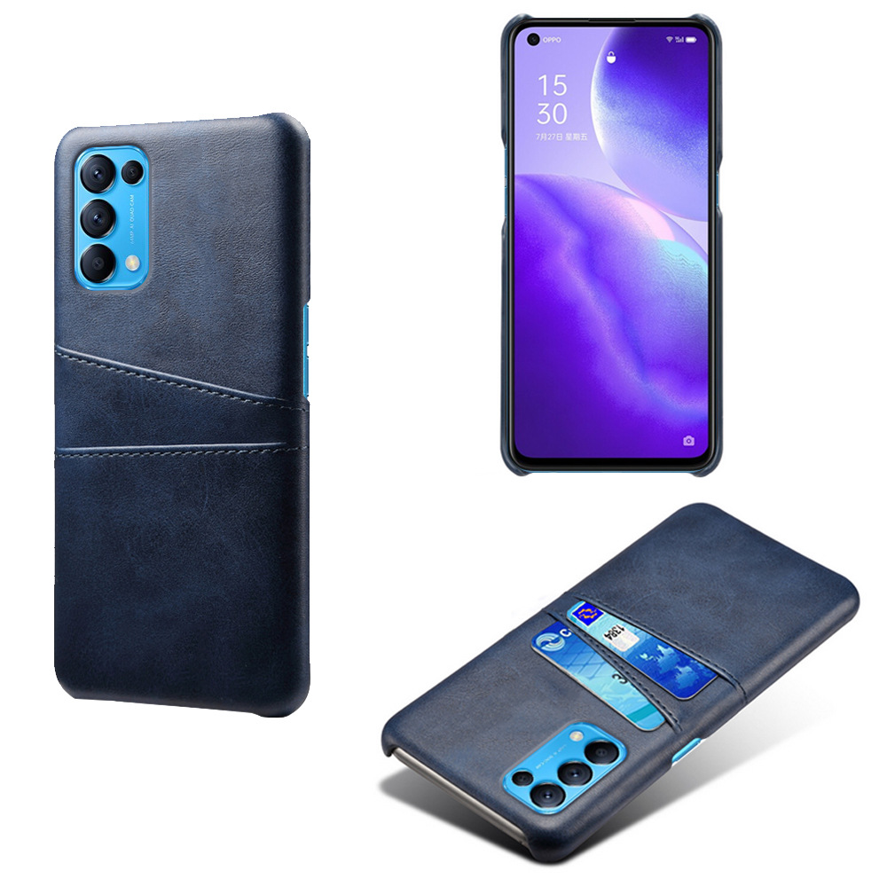工厂批发手机套适用oppo reno5手机壳 reno5 小牛纹双插卡保护套