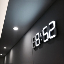 LED Digital Wall Clock with 3 levels Brightness Alarm跨境专