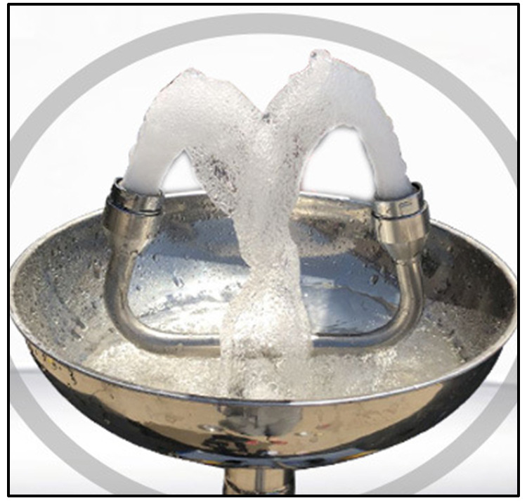 紧急喷淋立式复合式电伴热洗眼器防爆防冻型双喷头304不锈钢