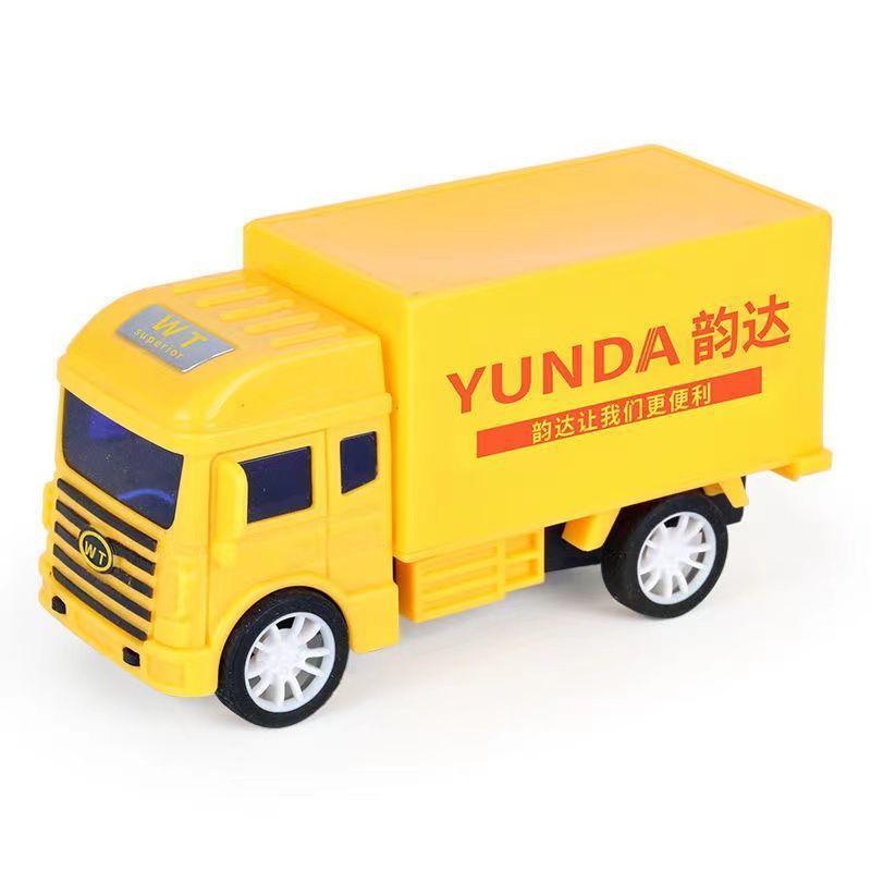 惯性可开门快递车集装箱运输车汽车模型男孩货柜车儿童玩具车