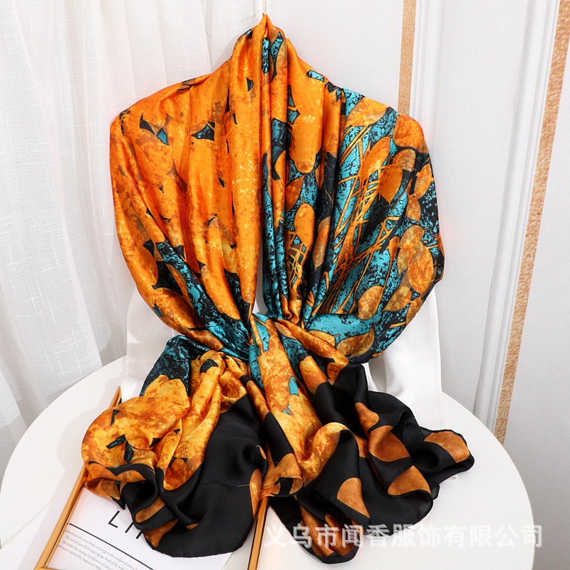 Tiktok Hot Selling Tensili Brocade Scarf Women's Autumn and Winter Neck Protection Cold-Proof Warm Scarf Sun-Proof Cold-Proof Shawl