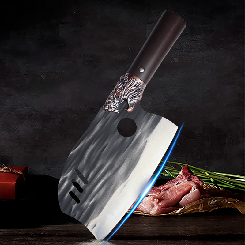 厂家龙头手柄国风斩切刀家用厨师刀不锈钢菜刀砍骨刀切片厨房刀具