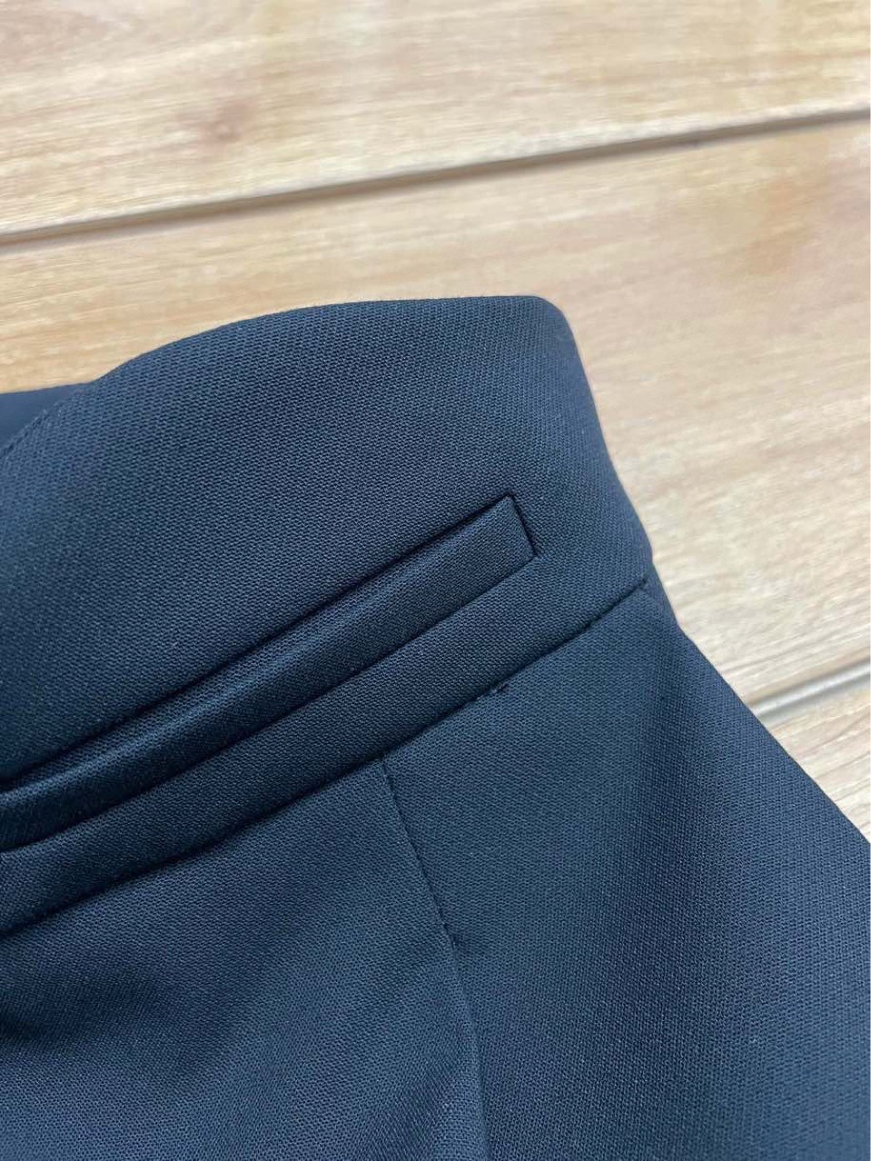 品牌定单货 腰头拼接褶皱高腰西装裤