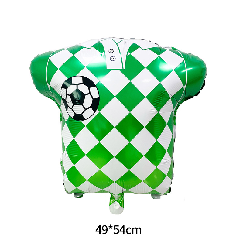 Qatar World Cup Special-Shaped Jersey Aluminum Film Balloon Football Theme Games Scene Atmosphere Decorative Balloon