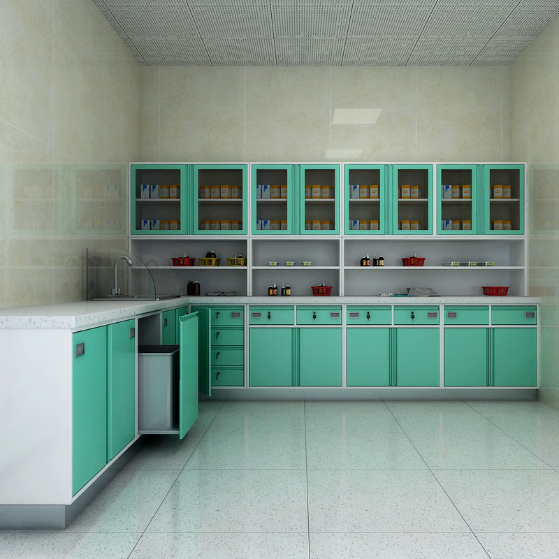 定制钢制办公家具配液柜台柜医院诊查室操作台厂家诊所药品柜