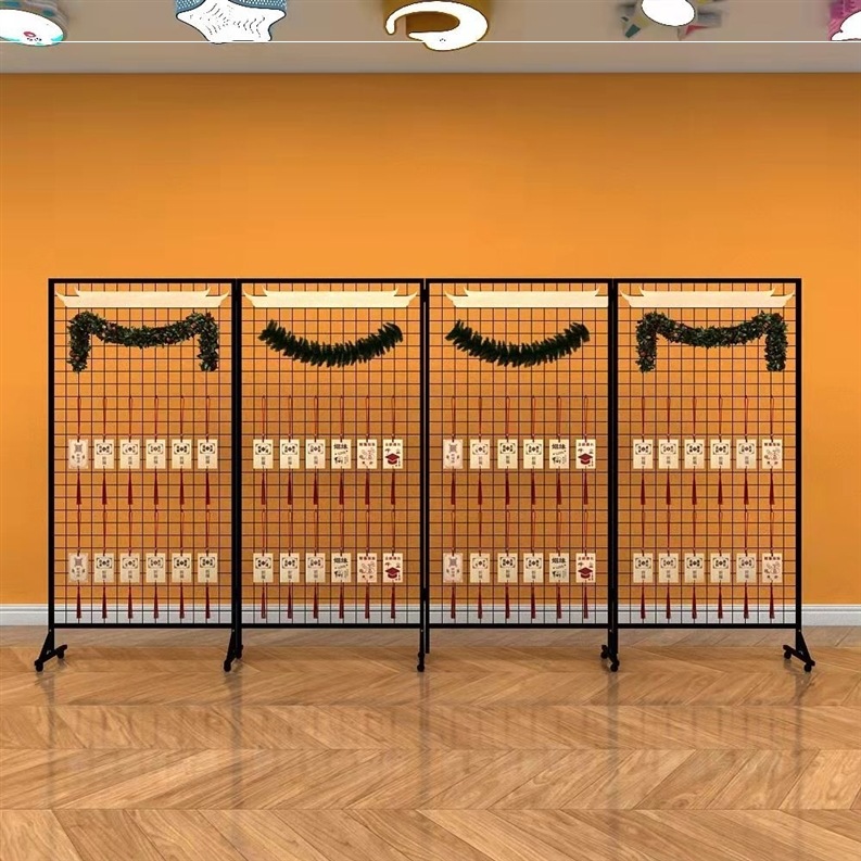 幼儿园作品折叠展示架移动拆卸画展书画展会美术字画屏风摄影展览