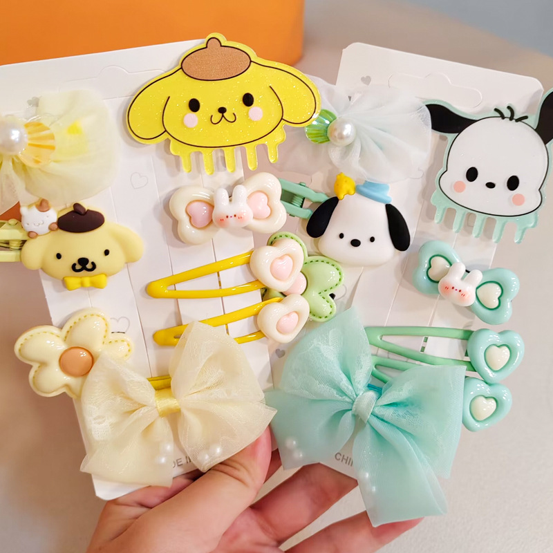 Children's Barrettes 8-Piece Colorful Sanrio Baby Bangs Hairpin Girl Hair Patch Side Clip Suit