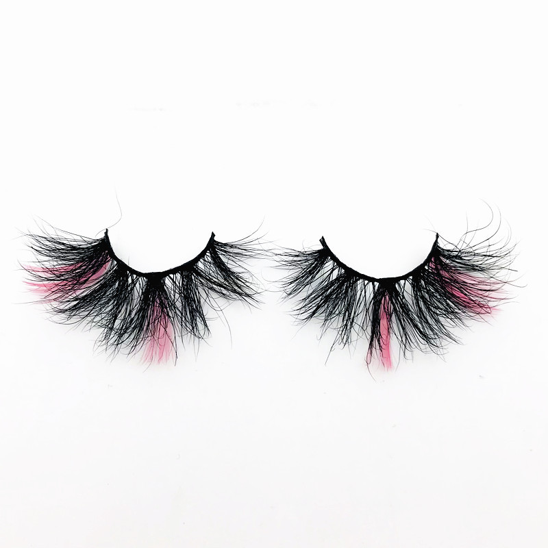 European and American Thick Eye Tail Color Mink Hair False Eyelashes in Stock 1 3 5 7 10 Pairs of Clothing Consulting Customer Service