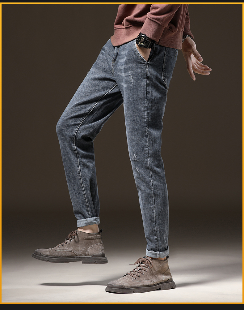 牛仔裤男士春秋款宽松直筒潮牌秋装2022新款春季长裤子男休闲百搭