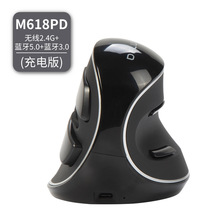 Delux多彩M618 plus垂直 人体工学蜗式 RGB防鼠标手有线滑鼠 鼠标
