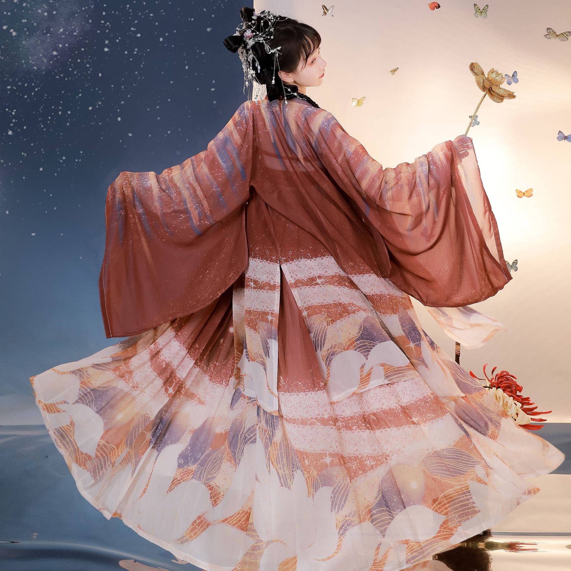 唐制古装出租汉服节漫展走秀旅拍写真超仙齐胸中国风舞蹈演出服