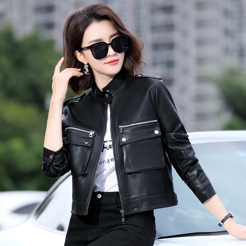 皮衣外套女2021秋季新品pu皮夹克机车服时尚气质休闲秋冬装上衣潮