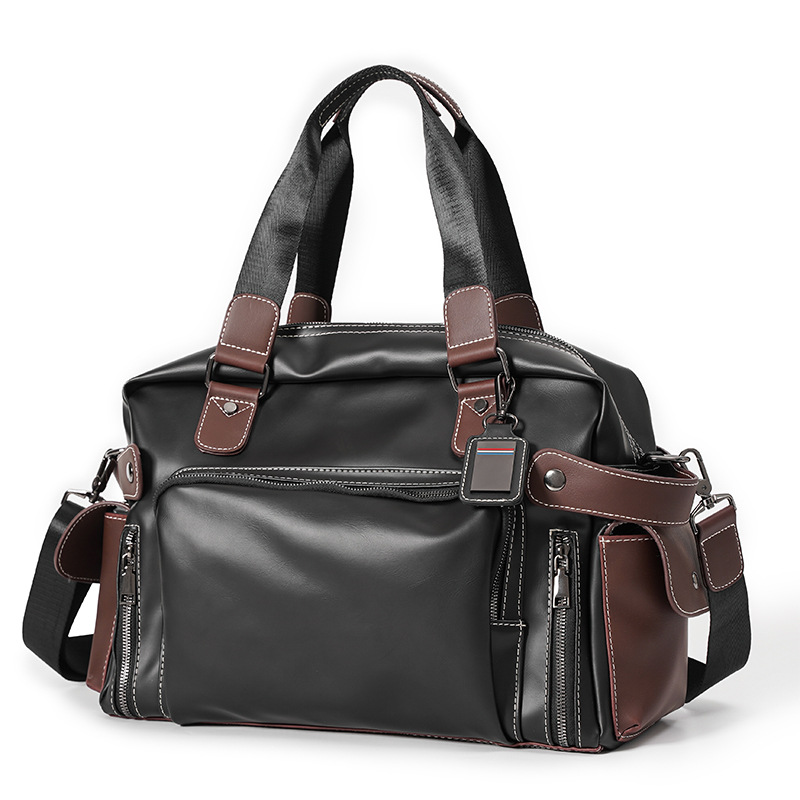 New Men's Retro Handbag Business Trip File Bag Computer Bag Men's Casual Large Capacity Shoulder Messenger Bag Men