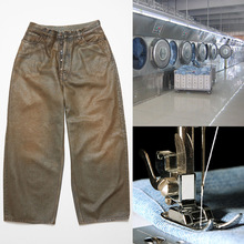 牛仔裤定制加工厂涂层PU服装潮牌小订单制衣厂包工包料来样加工