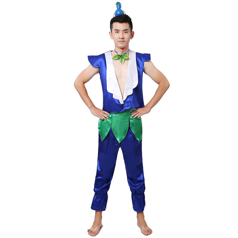 六一儿童葫芦娃兄弟演出服幼儿园卡通衣服环保服成人万圣节表演服