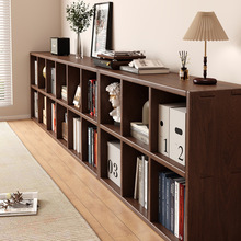 全实木书架置物架落地靠墙组合格子柜客厅松木储物收纳矮家用书柜