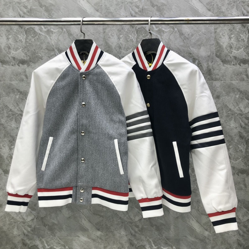 tb新款三色织皮毛拼夹克可外搭修身长袖男女同款夹克外套-阿里巴巴