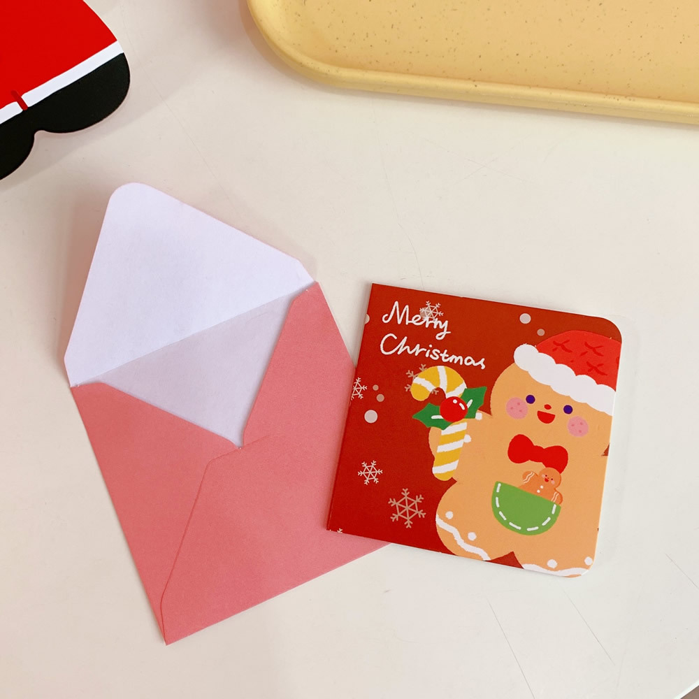 Korean Dailylike Mini Folding Greeting Card Birthday and Holiday Blessing Thank You Gift Message Envelope Letter Card