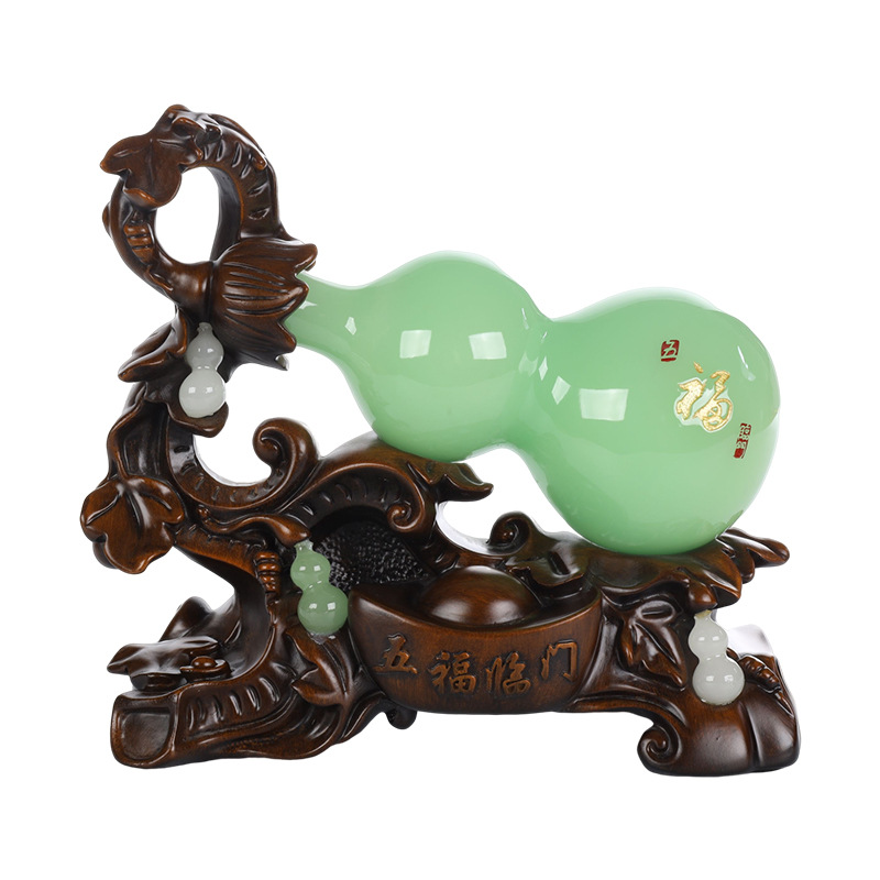 O-BODA COFFEE Resin Craft Ornament Auspicious Opening Home Decoration Five Blessings-Extra Large Gourd