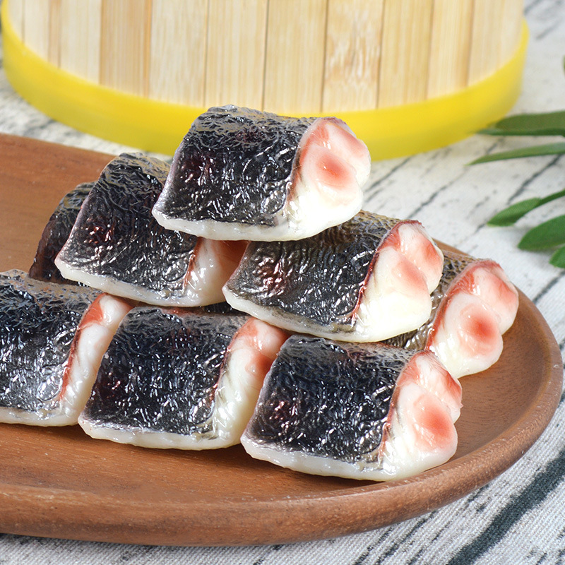 仿真食物 薄鱼块 鱼片 鱼肉海鲜模型 摆设幼儿园玩具样品摄影道具