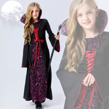 万圣节儿童女巫游戏角色制服 恶魔吸血鬼鬼新娘死神扮演舞台长裙