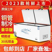 2023新款家用商用大冰柜 卧式商用节能冷柜冷冻柜单温双温冷藏柜