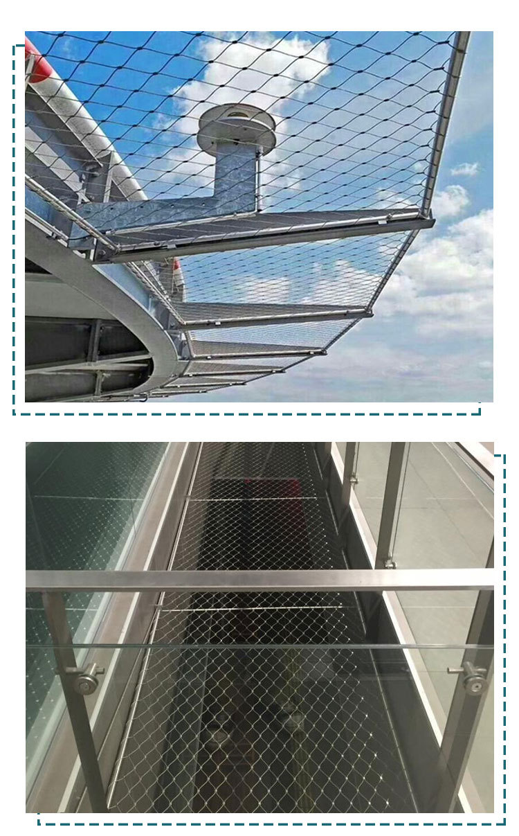 厂家直销不锈钢绳网高空防坠安全网动物园幼儿园安全防坠钢丝网