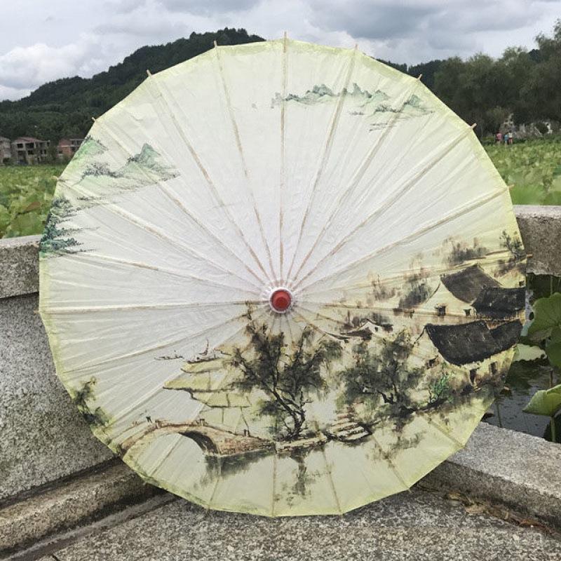 古风伞印花装饰纸伞旗袍走秀舞蹈油纸伞道具吊顶关晓彤同款撑伞