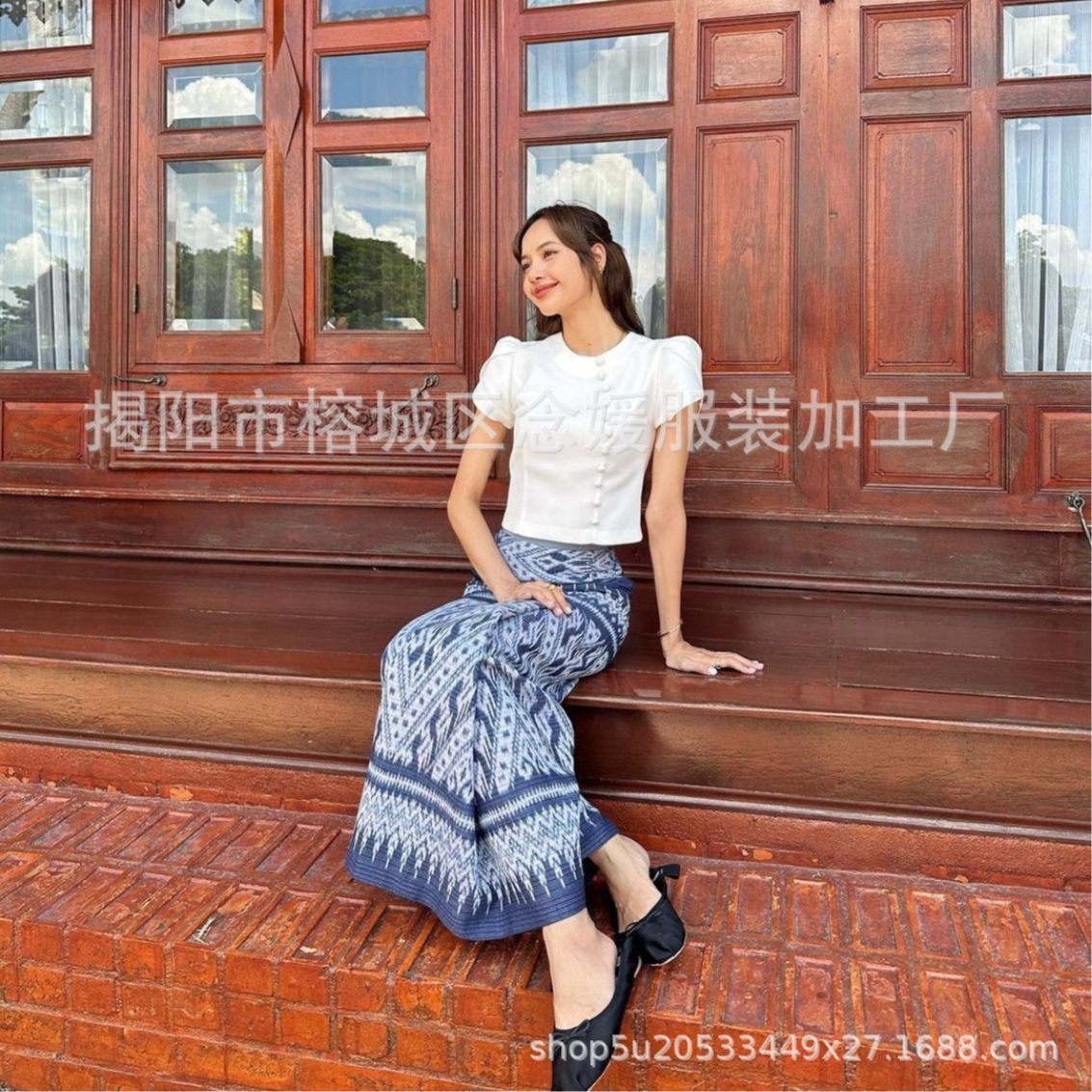 lisa同款泰国传统服饰马来西亚纱笼裙傣族服装筒裙柬埔寨缅甸笼基