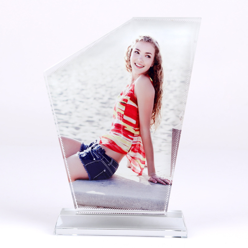 热转印水晶山角摆件个性相框画框创意定制 水晶影像相框摆件-阿里巴巴