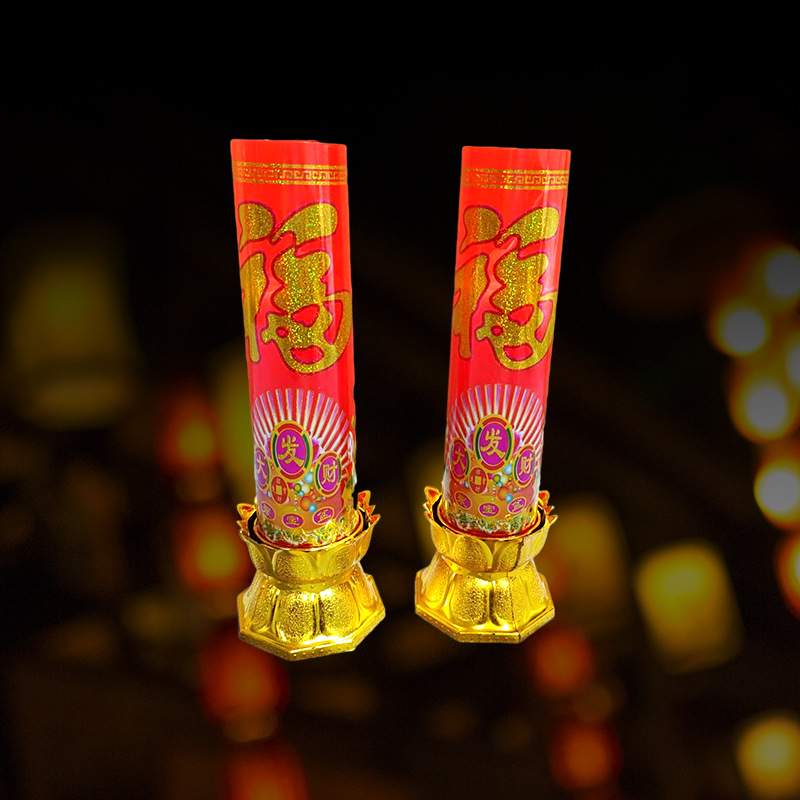 防风圆柱蜡烛春节元宵节家用厂家批发供佛拜神供奉用财神香烛祭祀