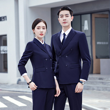 西服套装男职业装男女同款正装4s店工装售楼部秋冬马甲工作服西装