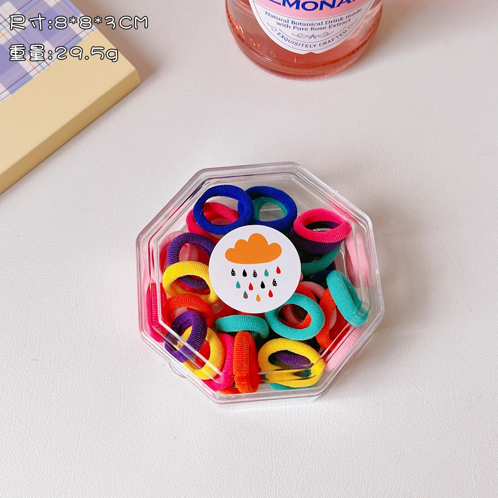 Candy Color Hair Rope Adult Rubber Band Female Hair Ring Hair Rope Sweet Not Hurt Hair Korean Style High-Grade Leather Case Fashion
