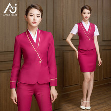 南航空姐制服女职业套装气质酒店美容师高铁工作服珠宝店工装