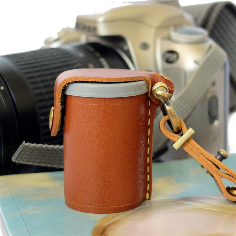 定制户外摄影相机胶卷收纳皮套 旅行相机胶皮套盒 摄影用品保护包