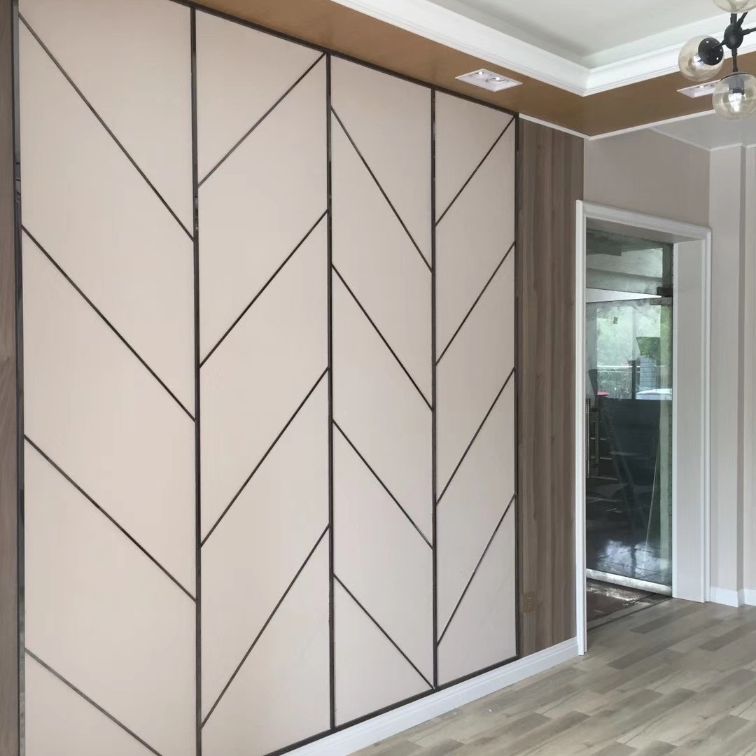 背景墙竹木纤维简欧轻奢沙发电视集成墙面装饰板成都全屋快装环保