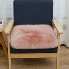 3MLE3MLE冬季纯羊毛椅子垫圆形长毛毛垫羊毛餐椅办公椅学生坐垫沙