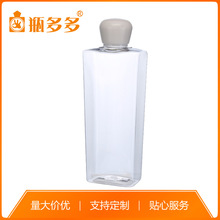 方型透明塑料瓶400ml 圆盖子塑料瓶 洗发水塑料瓶400毫升洗衣液