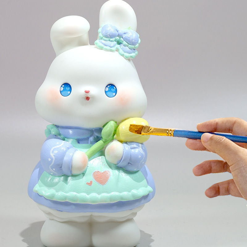 创意diy手工萝莉兔子存钱罐兔年新年吉祥物儿童储蓄罐可存可取