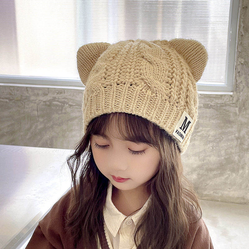 宝宝帽子秋冬针织帽男童女童幼儿可爱超萌韩版公主套头儿童毛线帽