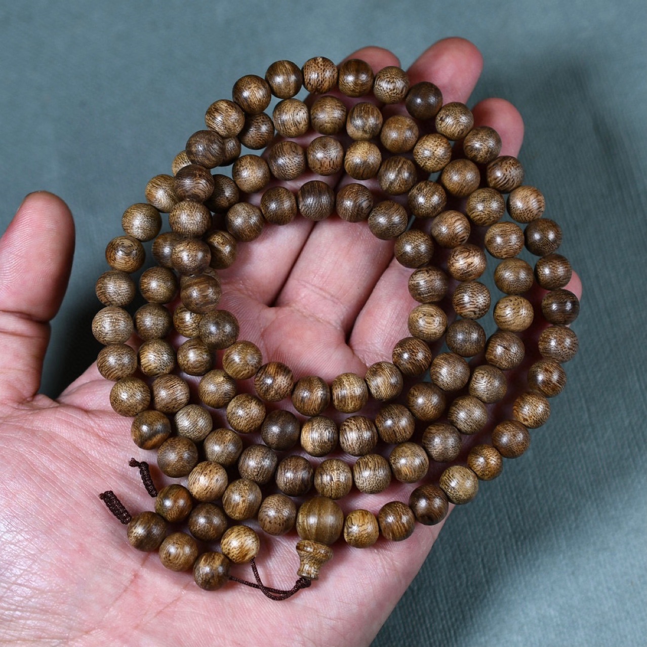 海南虫漏沉香手串108颗 8mm 6mm 清凉甘甜 韵味多重变化