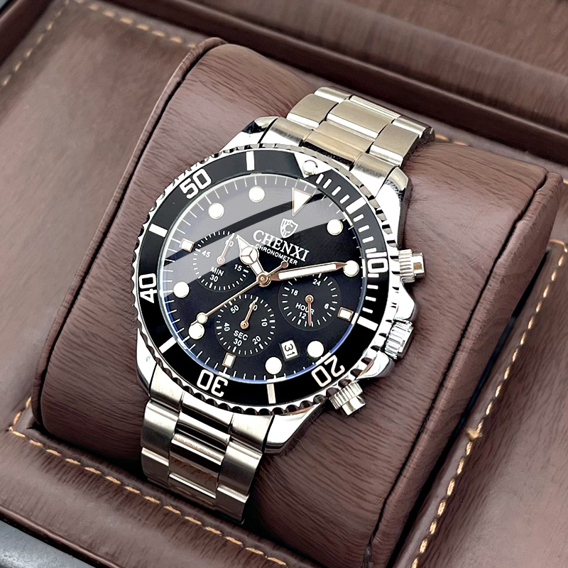 官方正品牌时尚手表男款帅气精钢带防水夜光多功能休闲气质男腕表