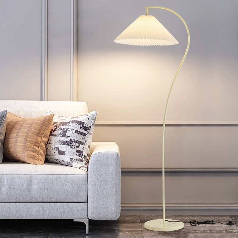 Eye Protection Floor Lamp Living Room Sofa Decoration Bedroom Bedside Modern Minimalist Led Nordic Pleated Vertical Table Lamp