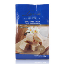 【直供】泰国进口拿卡图香草牛奶味夹心方块威化饼干100g