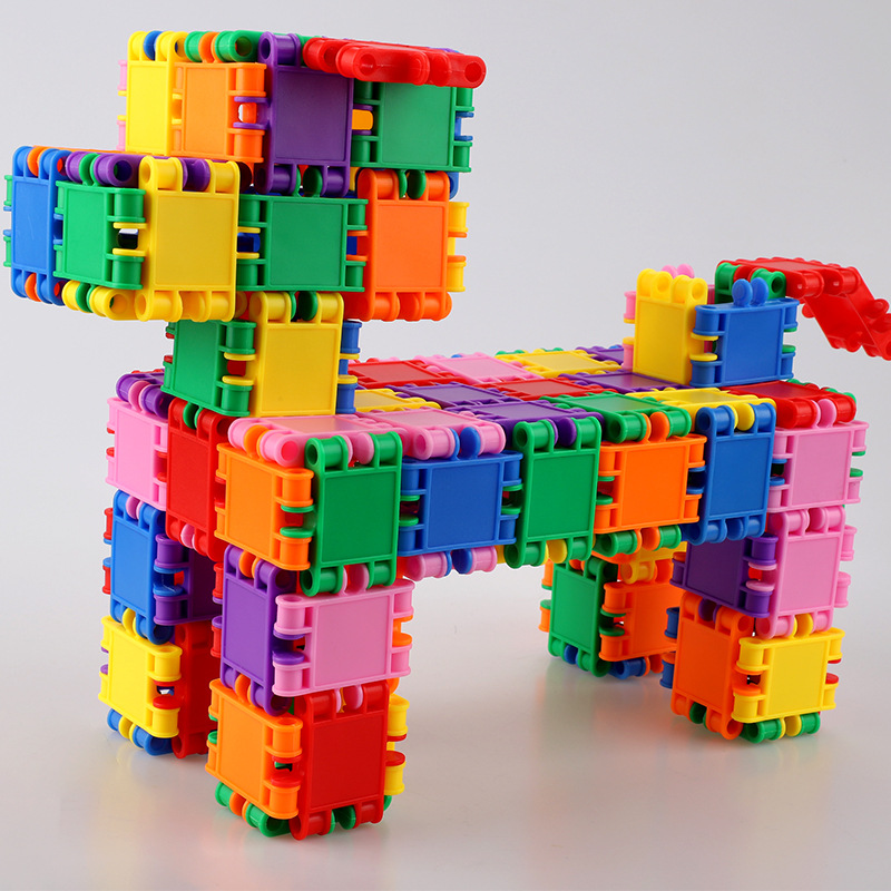 儿童早教益智玩具 拼装积木塑料拼插大块大颗粒3岁以上男孩女孩