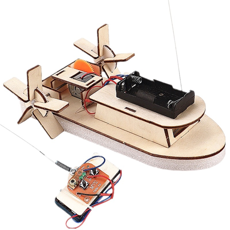 diy手工遥控船遥控明轮船手工diy制作发明实验室竞赛比赛幼儿园